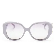 Солнцезащитные очки в массивной оправе с логотипом Солнцезащитные очки в массивной оправе с логотипом