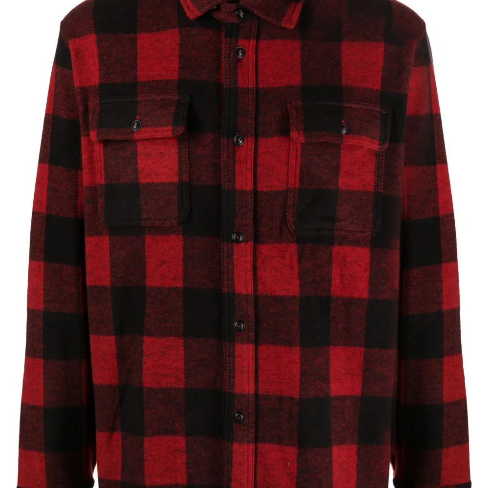 Фланелевая рубашка в клетку