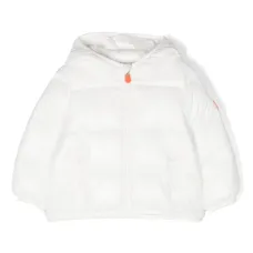 Пуховик с нашивкой-логотипом