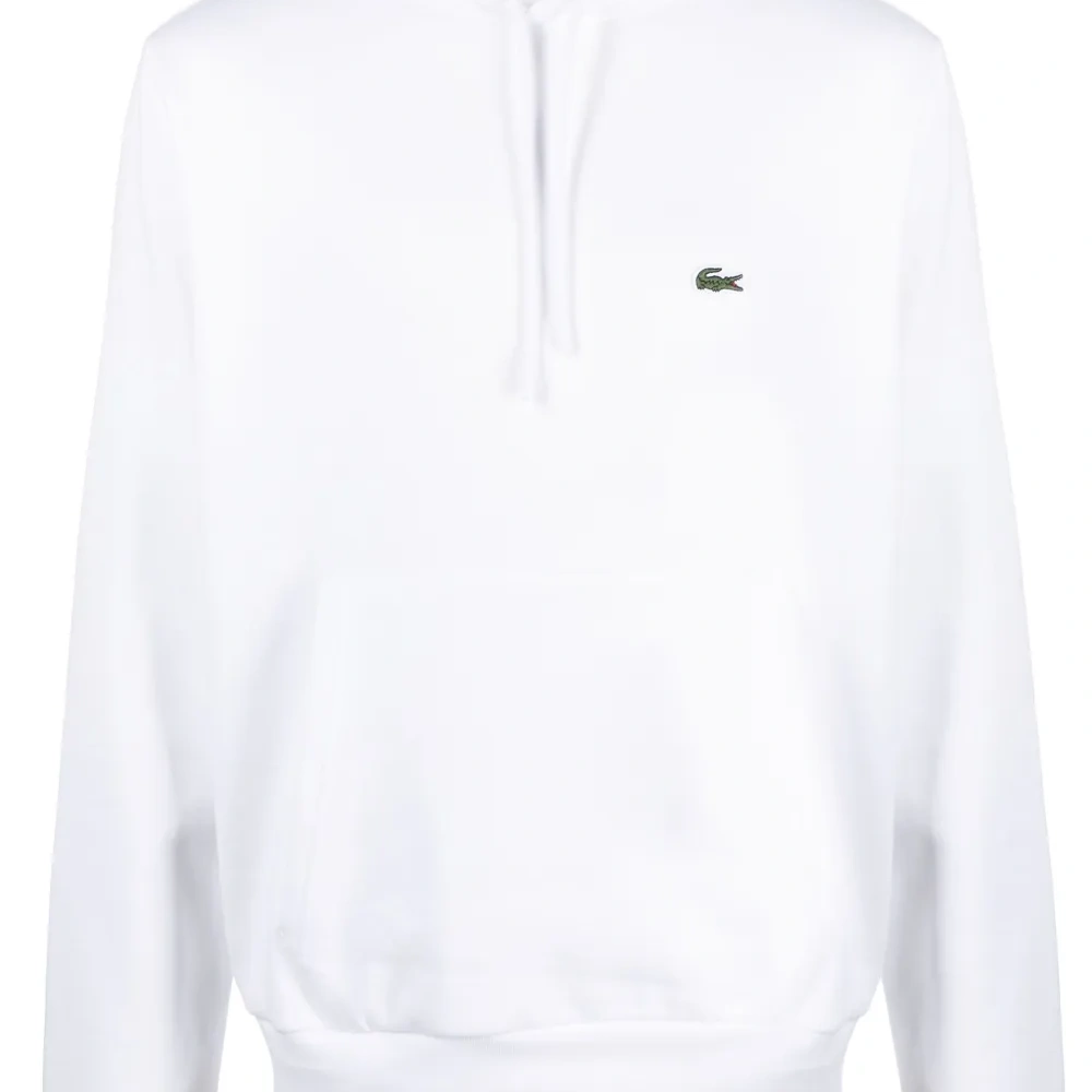 Logo-patch drawstring hoodie