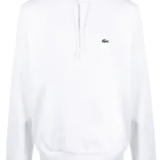 Logo-patch drawstring hoodie