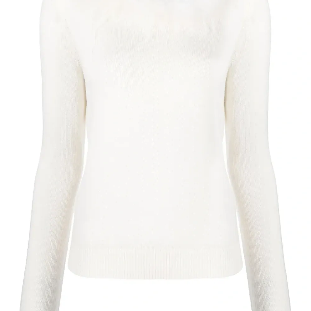 Вязаный топ с отделкой из искусственного меха