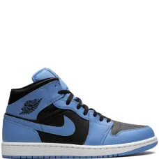 Кроссовки Air Jordan 1 Mid University Blue/Black Кроссовки Air Jordan 1 Mid University Blue/Black