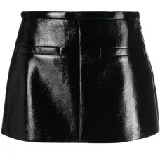 Глянцевая юбка мини