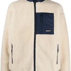 logo-patch fleece jacket