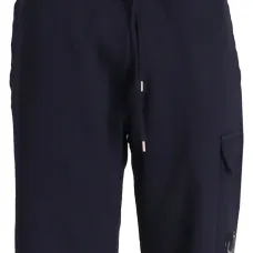 Трикотажные шорты с завязкой и деталями на линзе