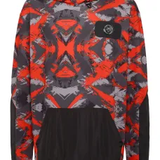 Худи с камуфляжным принтом и нашивкой-логотипом