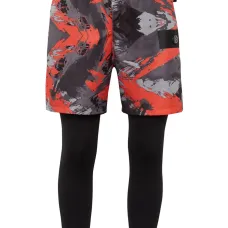 Многослойные спортивные брюки с абстрактным принтом