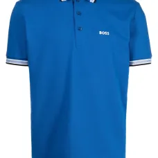 Рубашка поло с отделкой в полоску