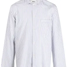 Striped cotton pyjama shirt