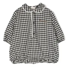 Клетчатый комбинезон с тисненым логотипом Клетчатый комбинезон с тисненым логотипом