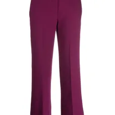 High-waisted straight-leg trousers