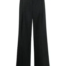 Брюки палаццо в тонкую полоску