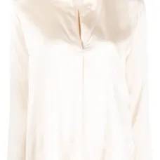 Шелковая блузка с V-образным вырезом