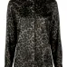 Leopard-print satin shirt