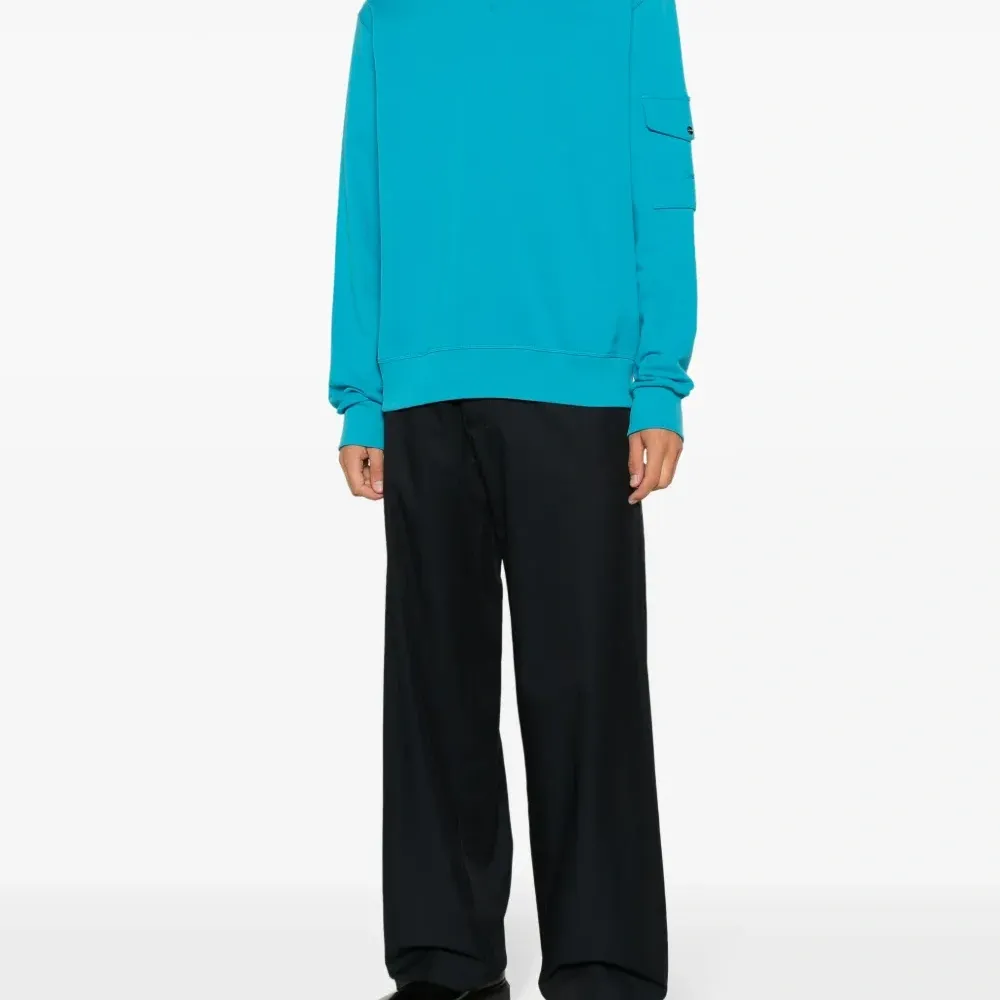 Хлопковый свитшот с круглым вырезом