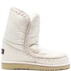 Eskimo 18 crochet-trim metallic-leather boots