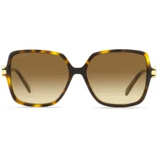Tortoiseshell-effect square-frame sunglasses