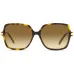 Tortoiseshell-effect square-frame sunglasses