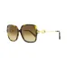 Tortoiseshell-effect square-frame sunglasses
