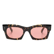 Солнцезащитные очки в квадратной оправе черепаховой расцветки