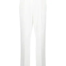 Darted straight-leg trousers