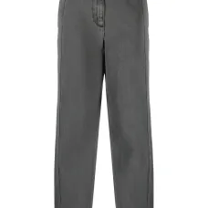 Embroidered-logo straight-leg jeans