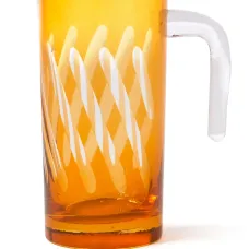 Tubular glass pitcher