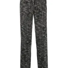 Твидовые брюки прямого кроя