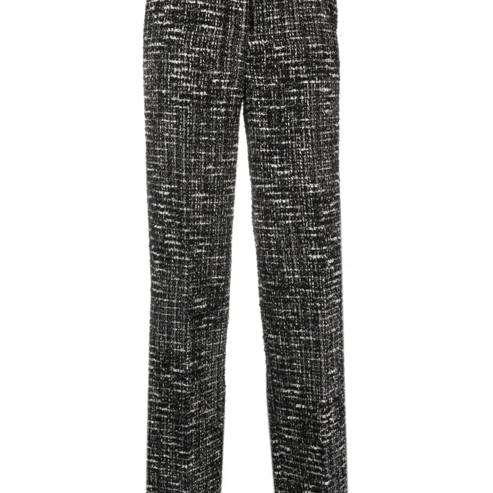 Твидовые брюки прямого кроя