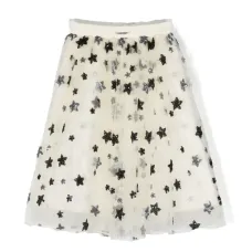 Полупрозрачная юбка с пайетками