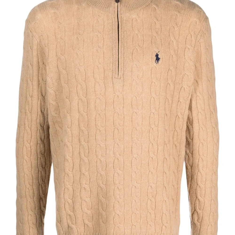 Вязаный джемпер с вышитым логотипом