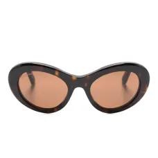 Солнцезащитные очки в круглой оправе с логотипом