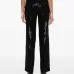 High-waisted sequin trousers