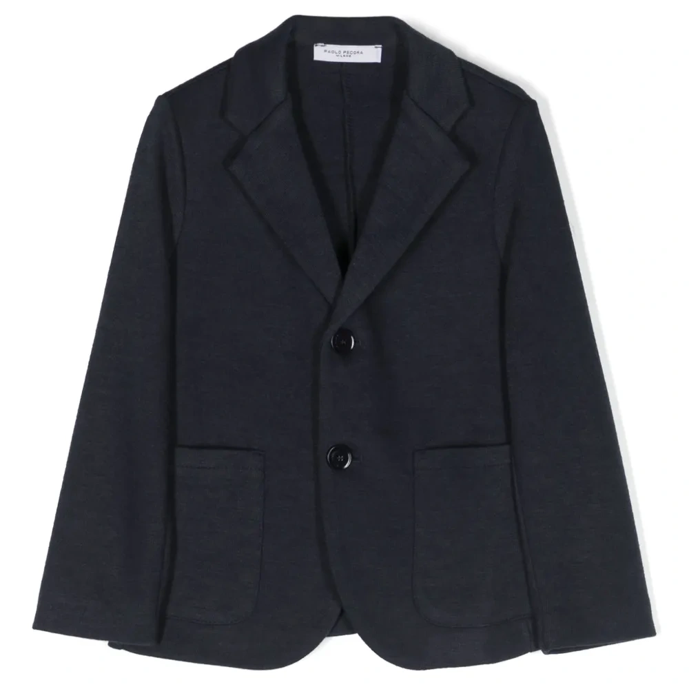 Однобортный блейзер с нашивкой-логотипом