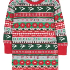 Джемпер с узором вязки интарсия Джемпер с узором вязки интарсия