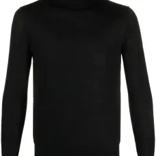 Джемпер тонкой вязки с высоким воротником