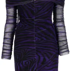 Платье мини с зебровым принтом