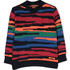 Полосатая толстовка с нашивкой-логотипом