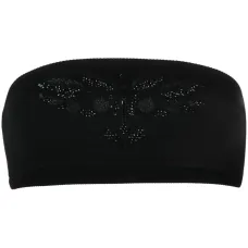 Укороченный топ с цветочной вышивкой