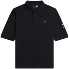 Logo-plaque cotton polo shirt