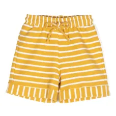 Трикотажные шорты в полоску