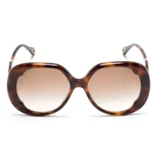 Солнцезащитные очки в массивной оправе с логотипом