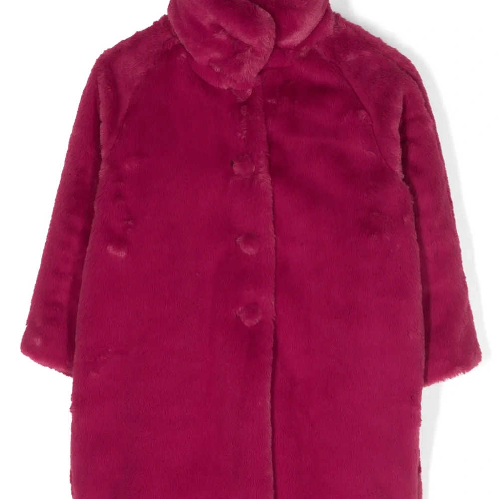 шуба из искусственного меха на пуговицах