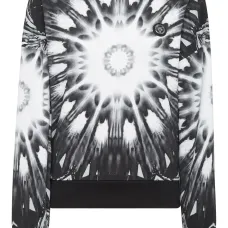 Укороченная толстовка с принтом