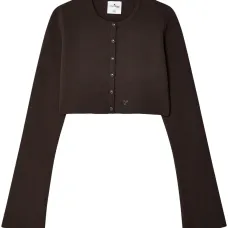 Укороченный кардиган тонкой вязки