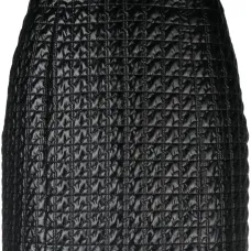 Стеганая мини-юбка А-силуэта