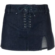 Джинсовая рубашка с разрезом