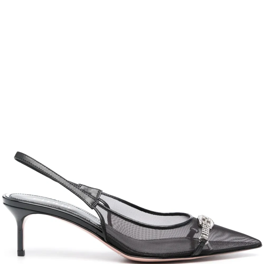 Босоножки с ремешком на пятке и кристаллами