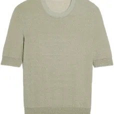 Фактурный топ с круглым вырезом